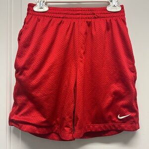 Nike Dri-FIT Red Mesh Shorts M